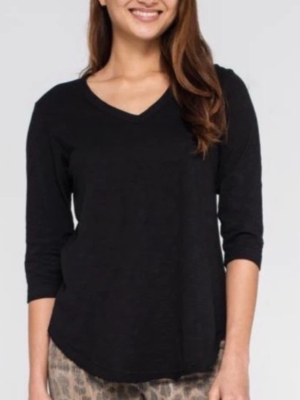 NWT Nation LTD V-Neck Tee Shirt in Black